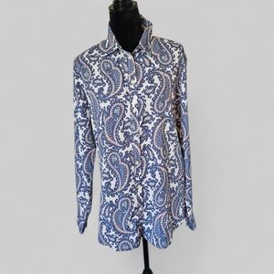 Banana Republic Long Sleeve Paisley Dillon Shirt, Size Large